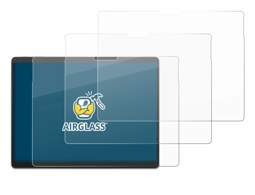 Image de l'appareil Microsoft Surface Pro 10 avec une grande variété de protections d'écran.