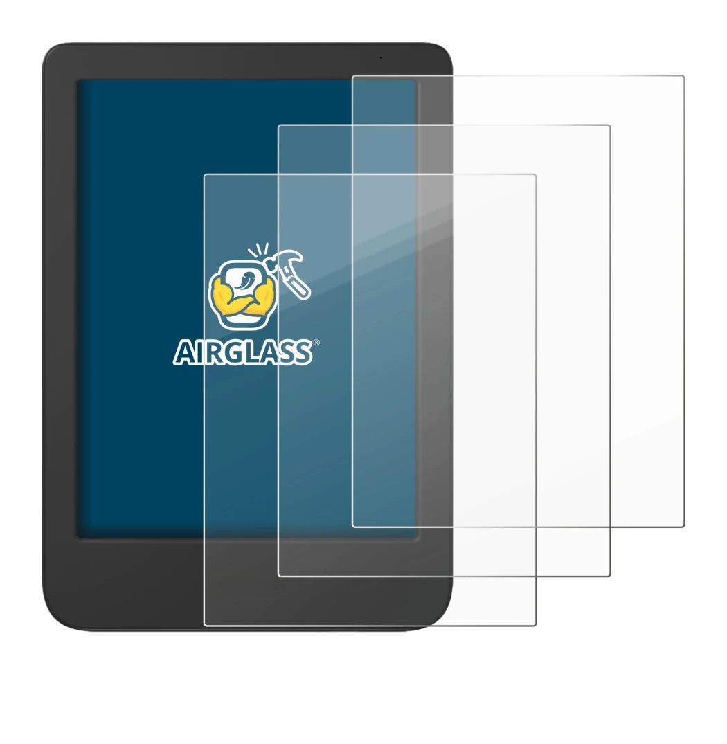 Image de l'appareil Tolino Shine 5 2024 avec une grande variété de protections d'écran.