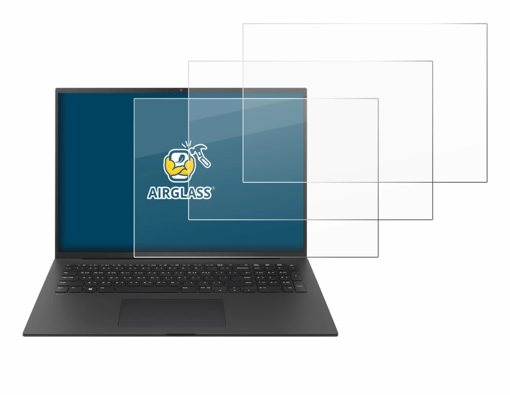 Image de l'appareil LG gram Pro 17 2024 avec une grande variété de protections d'écran.