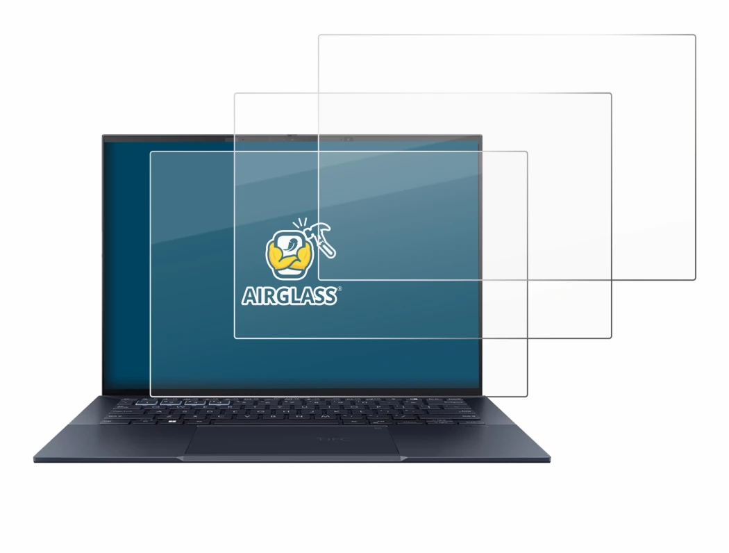 Image de l'appareil ASUS ExpertBook B9 B9403 avec une grande variété de protections d'écran.