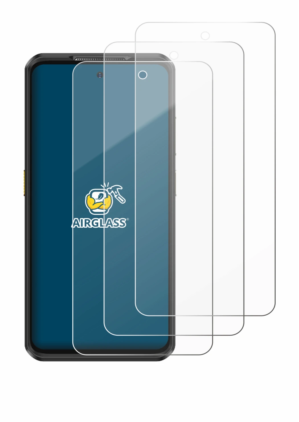 Image de l'appareil Ulefone Armor 25T Pro avec une grande variété de protections d'écran.