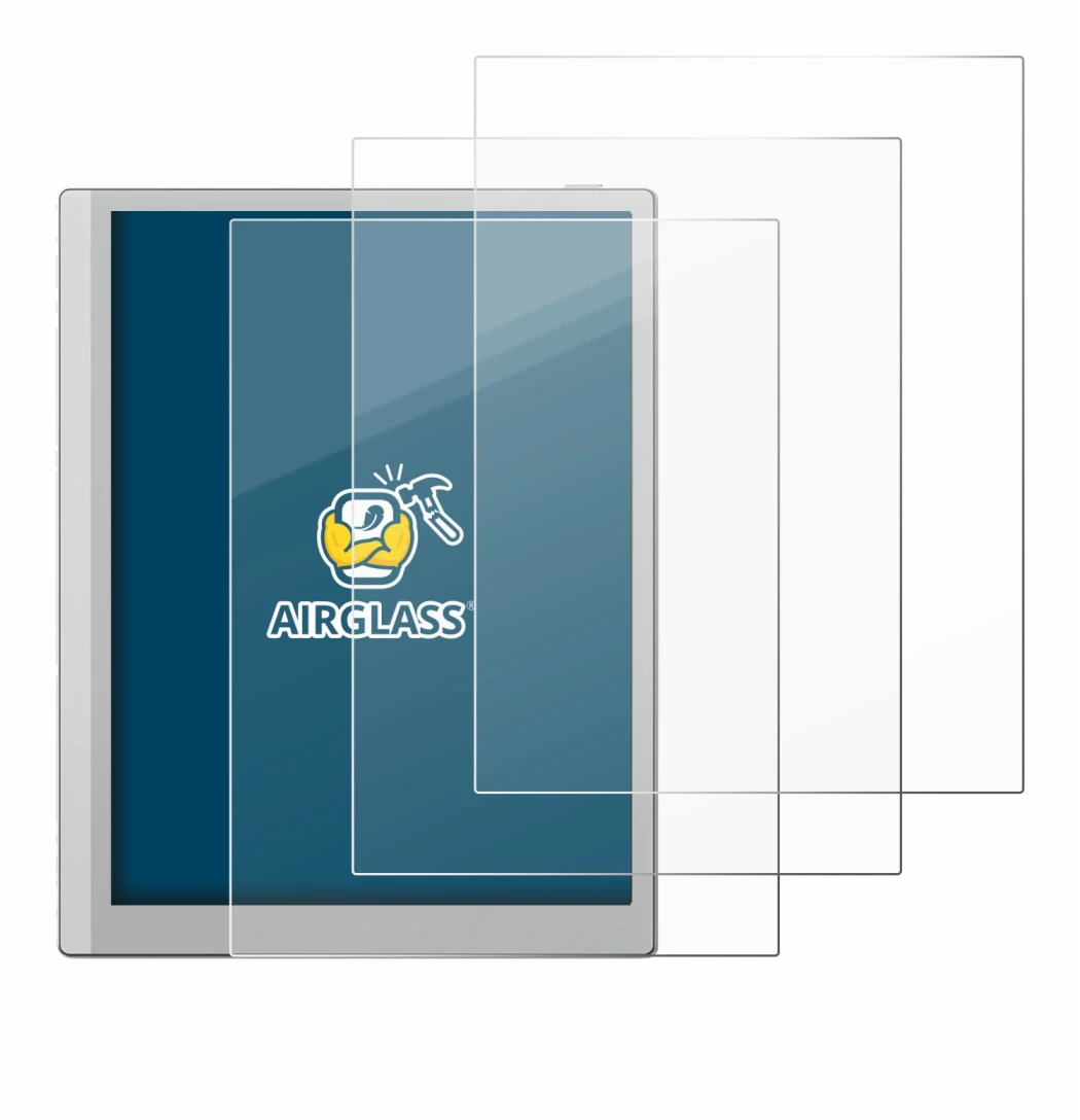 Image de l'appareil Boox Go 10.3 avec une grande variété de protections d'écran.