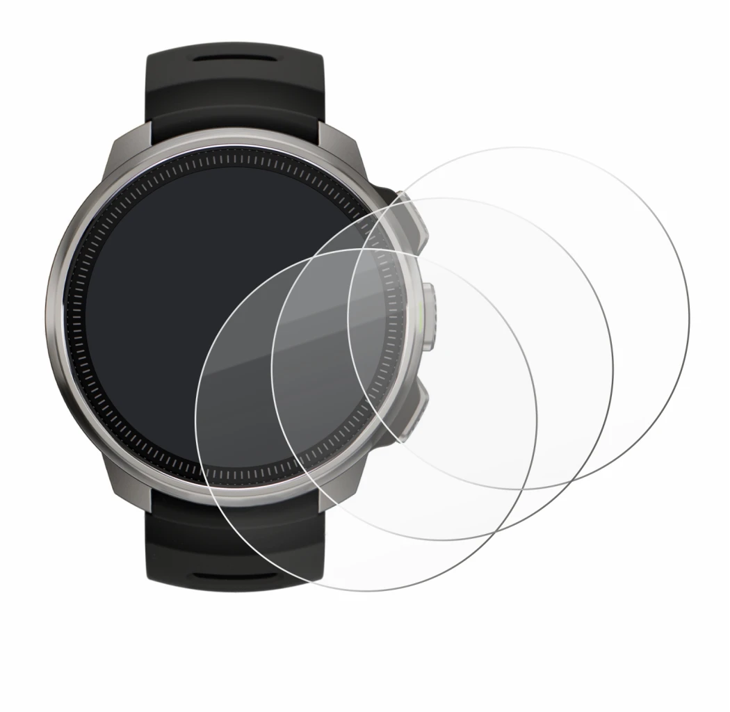 Image de l'appareil Suunto Ocean avec une grande variété de protections d'écran.