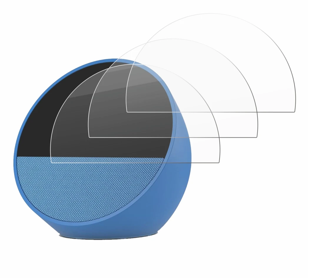 Image de l'appareil Amazon Echo Spot 2024 avec une grande variété de protections d'écran.