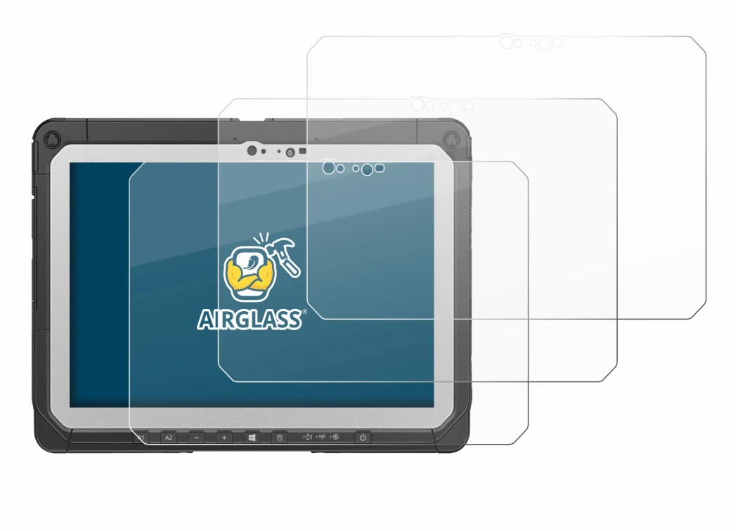Image de l'appareil Panasonic Toughbook CF-20 MK2 avec une grande variété de protections d'écran.