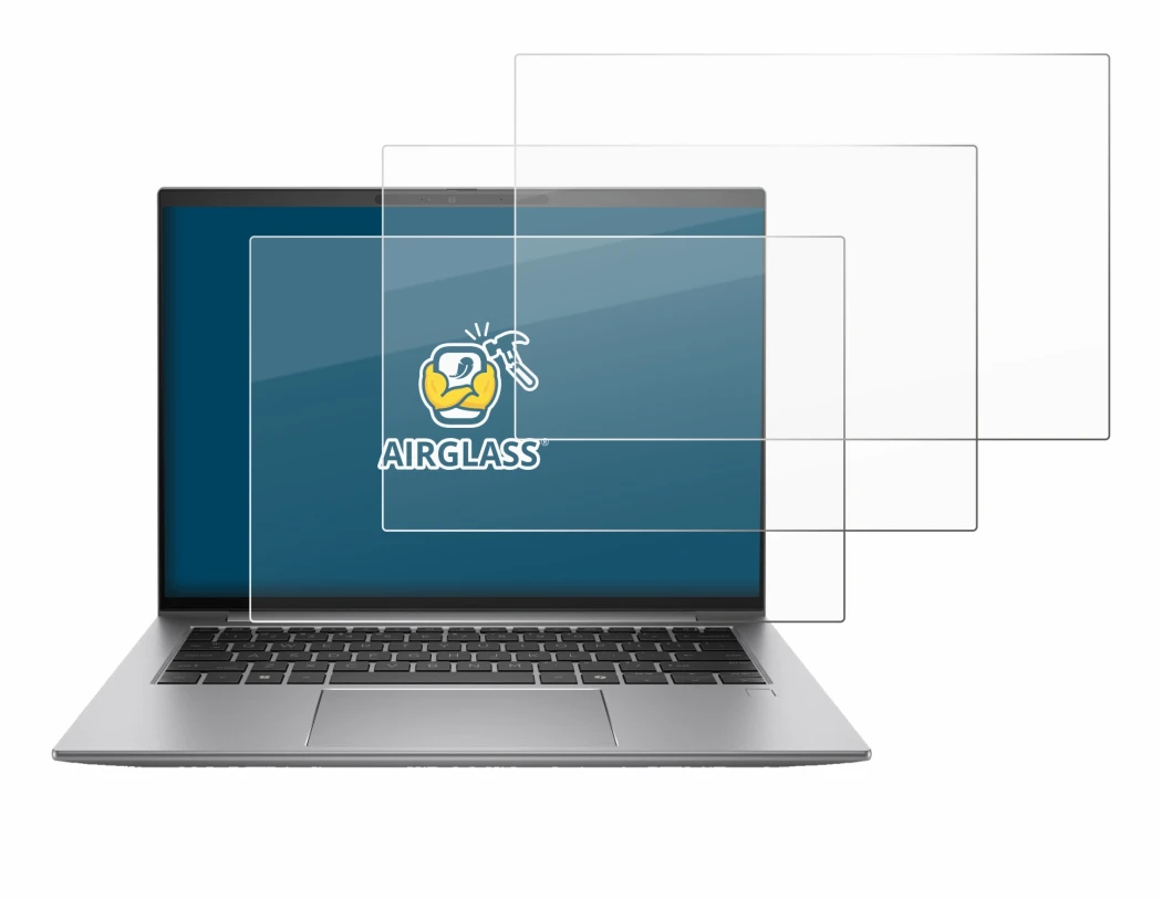 Image de l'appareil HP Zbook Firefly 14 G11 avec une grande variété de protections d'écran.