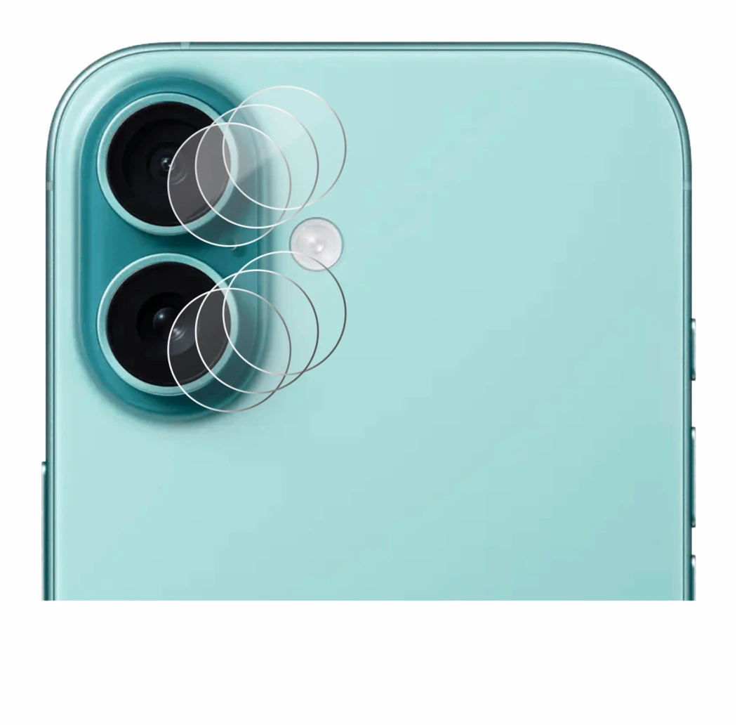 Image de l'appareil Apple iPhone 16 (Caméra UNIQUEMENT) avec une grande variété de protections d'écran.