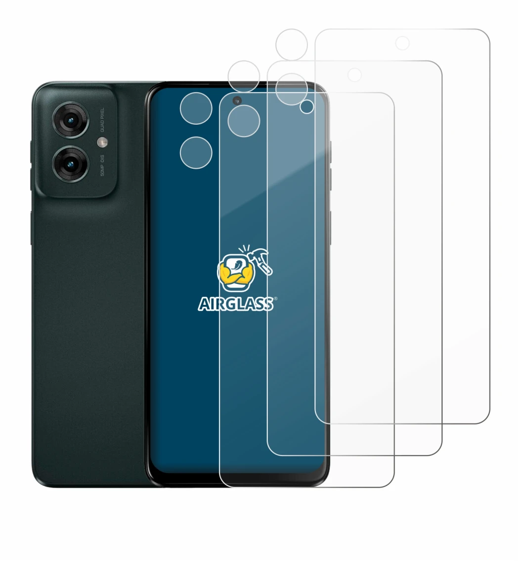 Image de l'appareil Motorola Moto G55 (Avant+Caméra) avec une grande variété de protections d'écran.