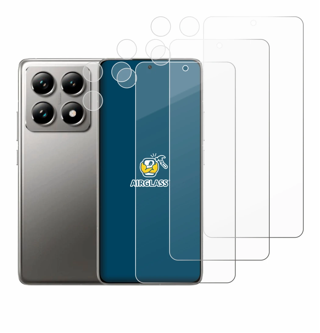 Image de l'appareil Xiaomi 14T Pro (Avant+Caméra) avec une grande variété de protections d'écran.