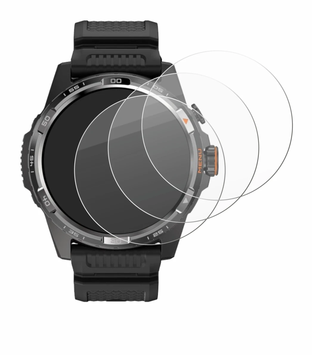 Image de l'appareil Mobvoi Ticwatch Atlas avec une grande variété de protections d'écran.