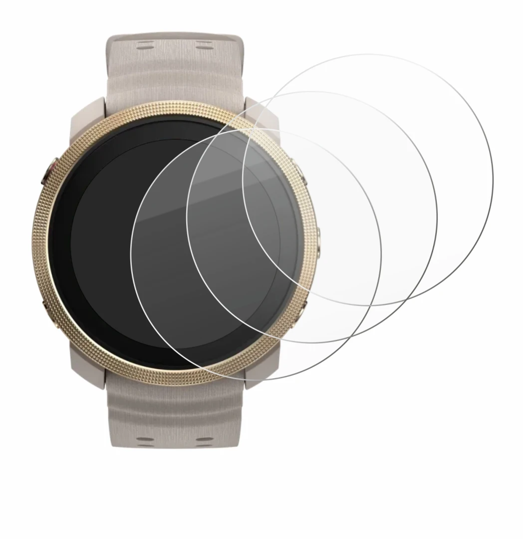 Image de l'appareil Polar Vantage M3 avec une grande variété de protections d'écran.