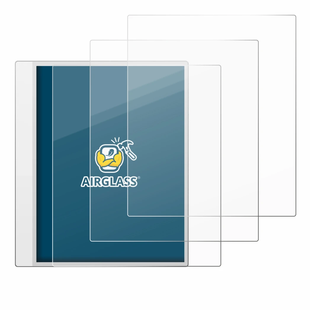 Image de l'appareil Boox Note Max avec une grande variété de protections d'écran.