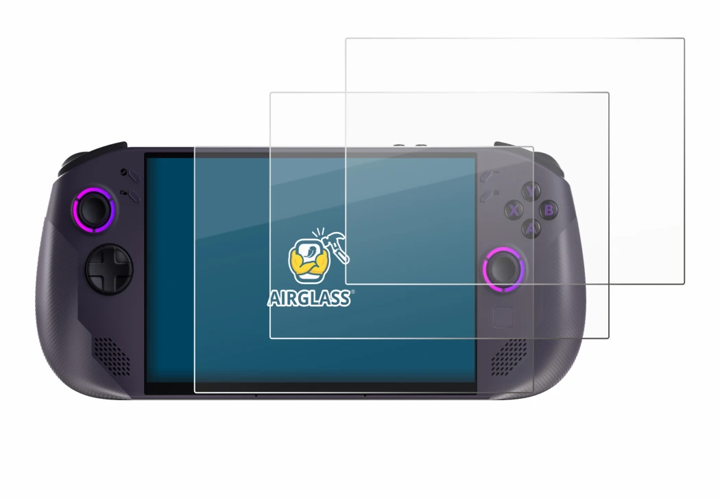 Image de l'appareil Lenovo Legion Go S avec une grande variété de protections d'écran.