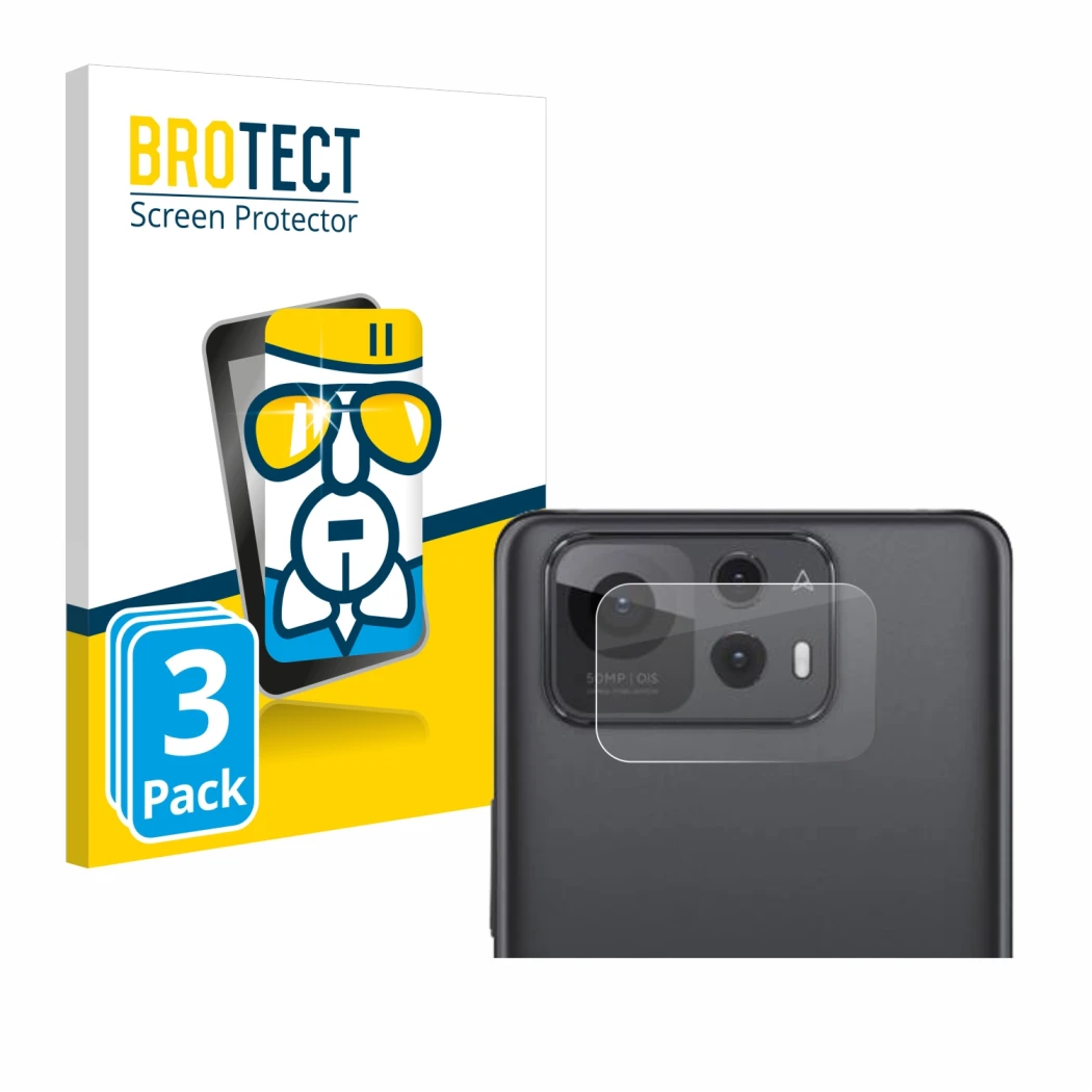 Face avant d’un emballage produit avec le logo de la marque BROTECT. À côté, l’appareil ASUS ZenFone 12 Ultra (Caméra UNIQUEME