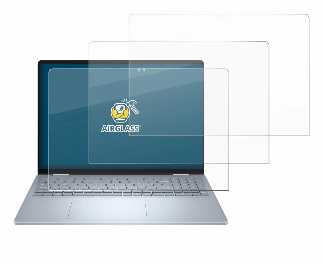 Image de l'appareil Dell 16 Plus-2-in-1 avec une grande variété de protections d'écran.