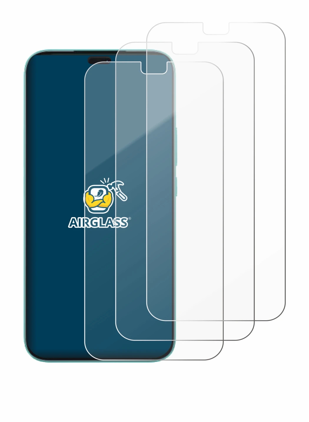 Image de l'appareil Honor 400 Lite avec une grande variété de protections d'écran.
