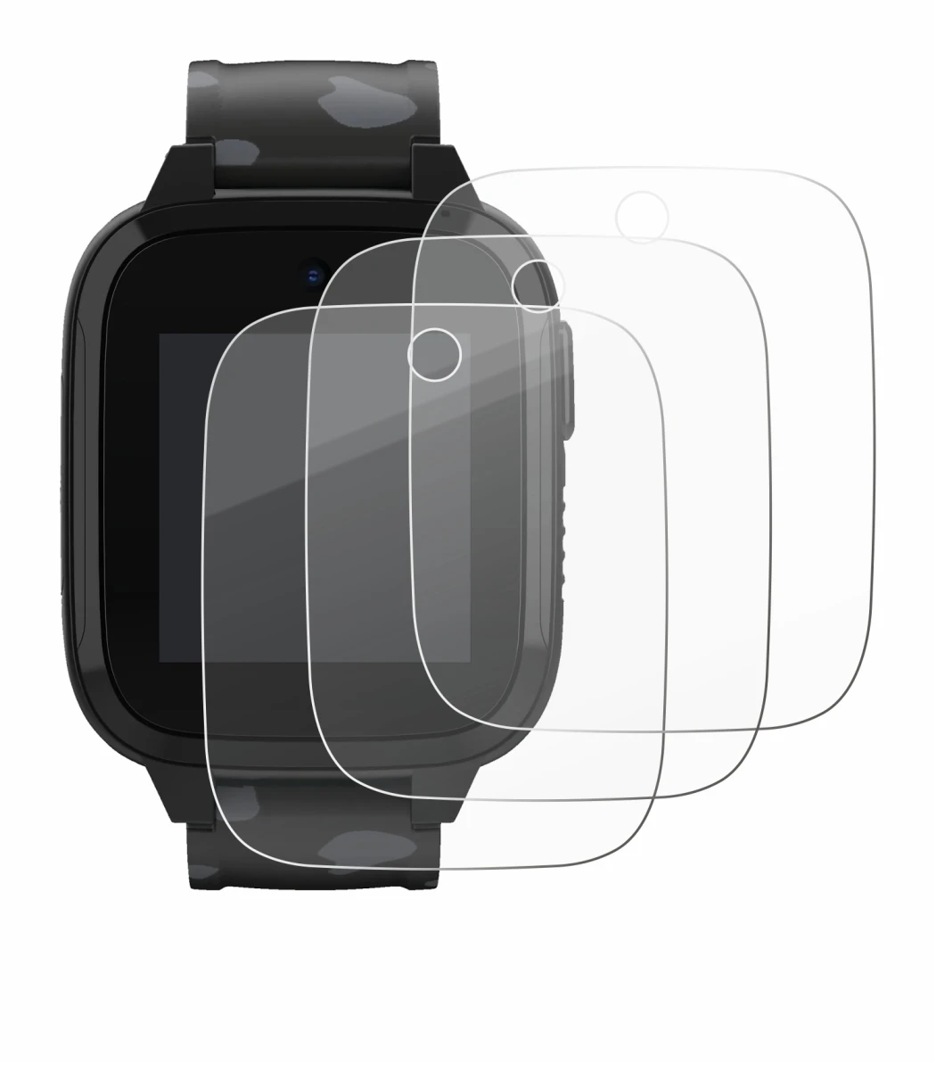 Image de l'appareil Xplora XGO3 (2e Gen.) avec une grande variété de protections d'écran.