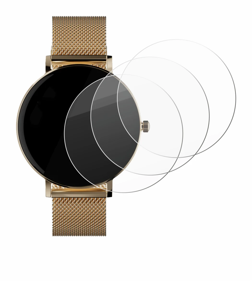 Image de l'appareil ZenWatch Venice Pro avec une grande variété de protections d'écran.