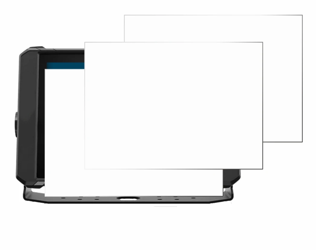 Image de l'appareil Lowrance Elite FS 10 avec une grande variété de protections d'écran.