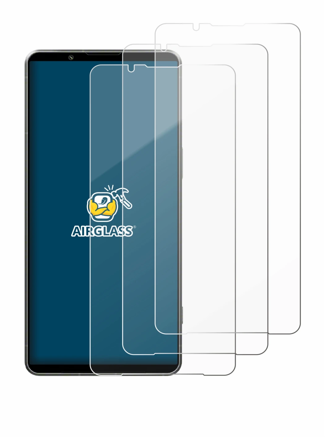 Image de l'appareil Sony Xperia 1 VII avec une grande variété de protections d'écran.