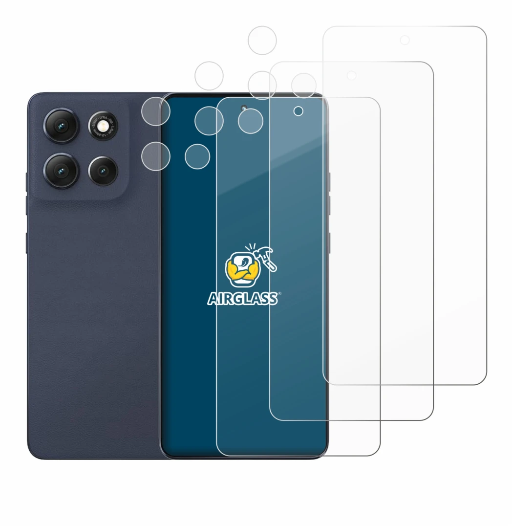 Image de l'appareil Motorola Moto G86 Power (Avant+Caméra) avec une grande variété de protections d'écran.