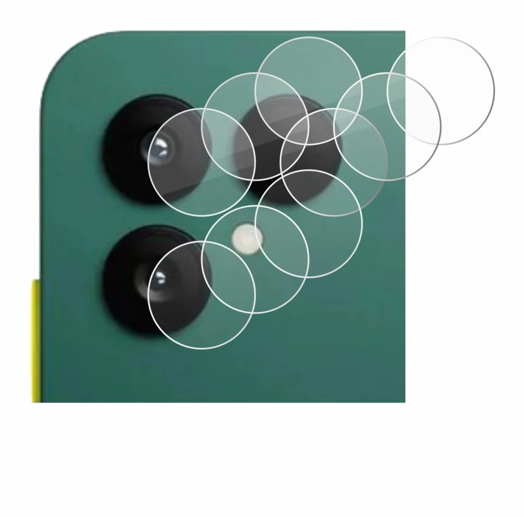 Image de l'appareil Fairphone 6 (Caméra UNIQUEMENT) avec une grande variété de protections d'écran.