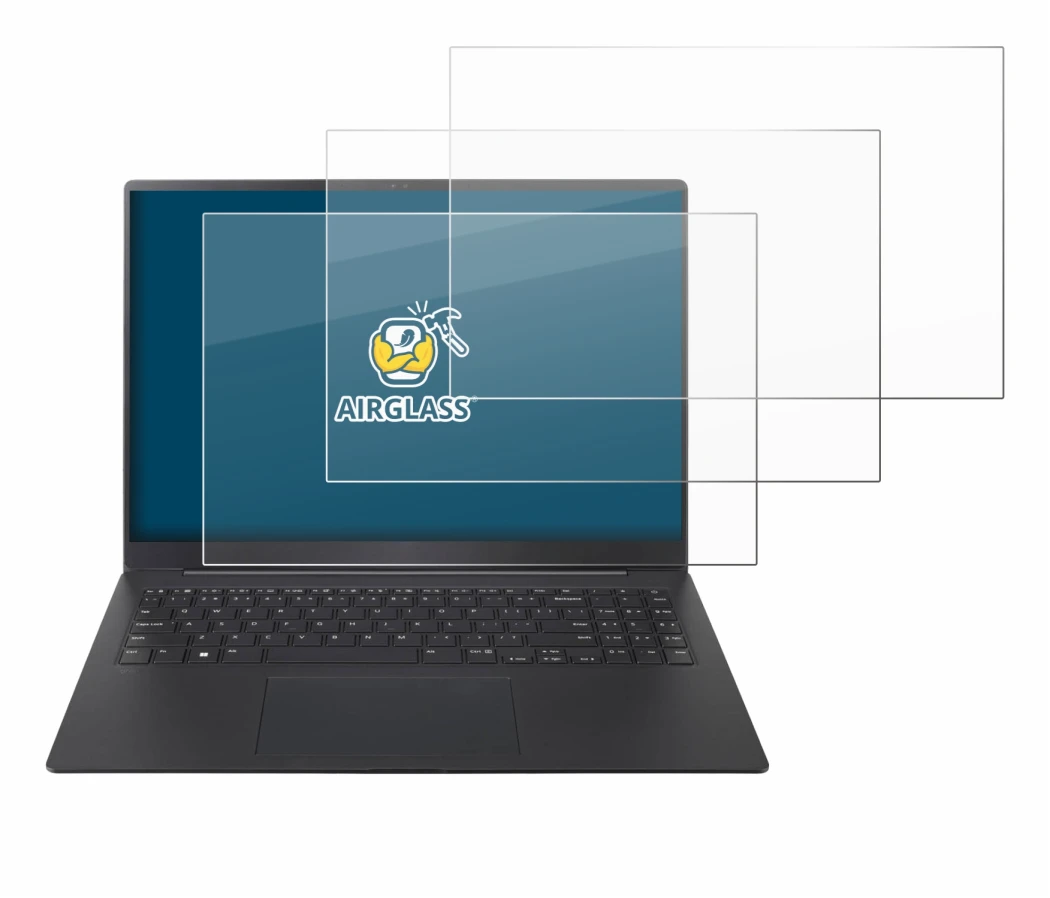 Image de l'appareil LG gram Pro 16 2025 avec une grande variété de protections d'écran.