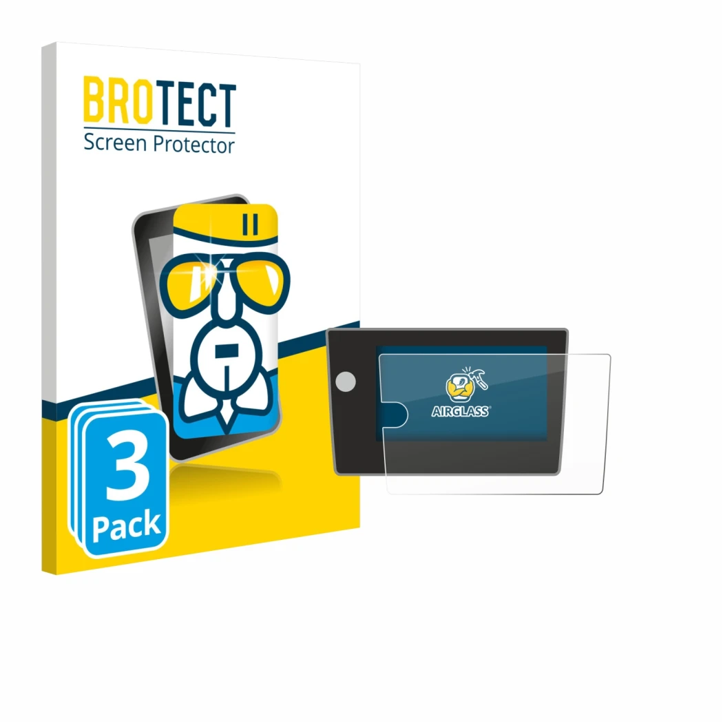 Face avant d’un emballage produit avec le logo de la marque BROTECT. À côté, l’appareil Volkswagen Polo Life 2024 est représen