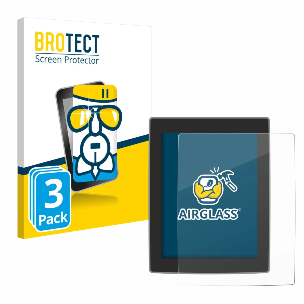 Face avant d’un emballage produit avec le logo de la marque BROTECT. À côté, l’appareil Volvo XC90 11.2