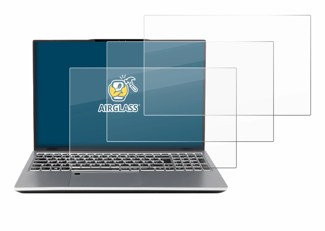 Image de l'appareil terra Mobile 1551R i7 1355U W11P avec une grande variété de protections d'écran.