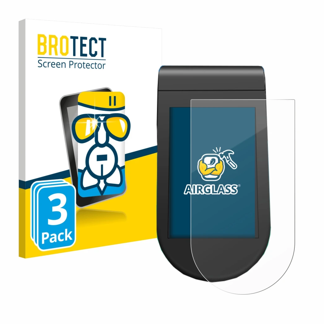 Face avant d’un emballage produit avec le logo de la marque BROTECT. À côté, l’appareil SoFlow SO4 Pro MAX est représenté avec