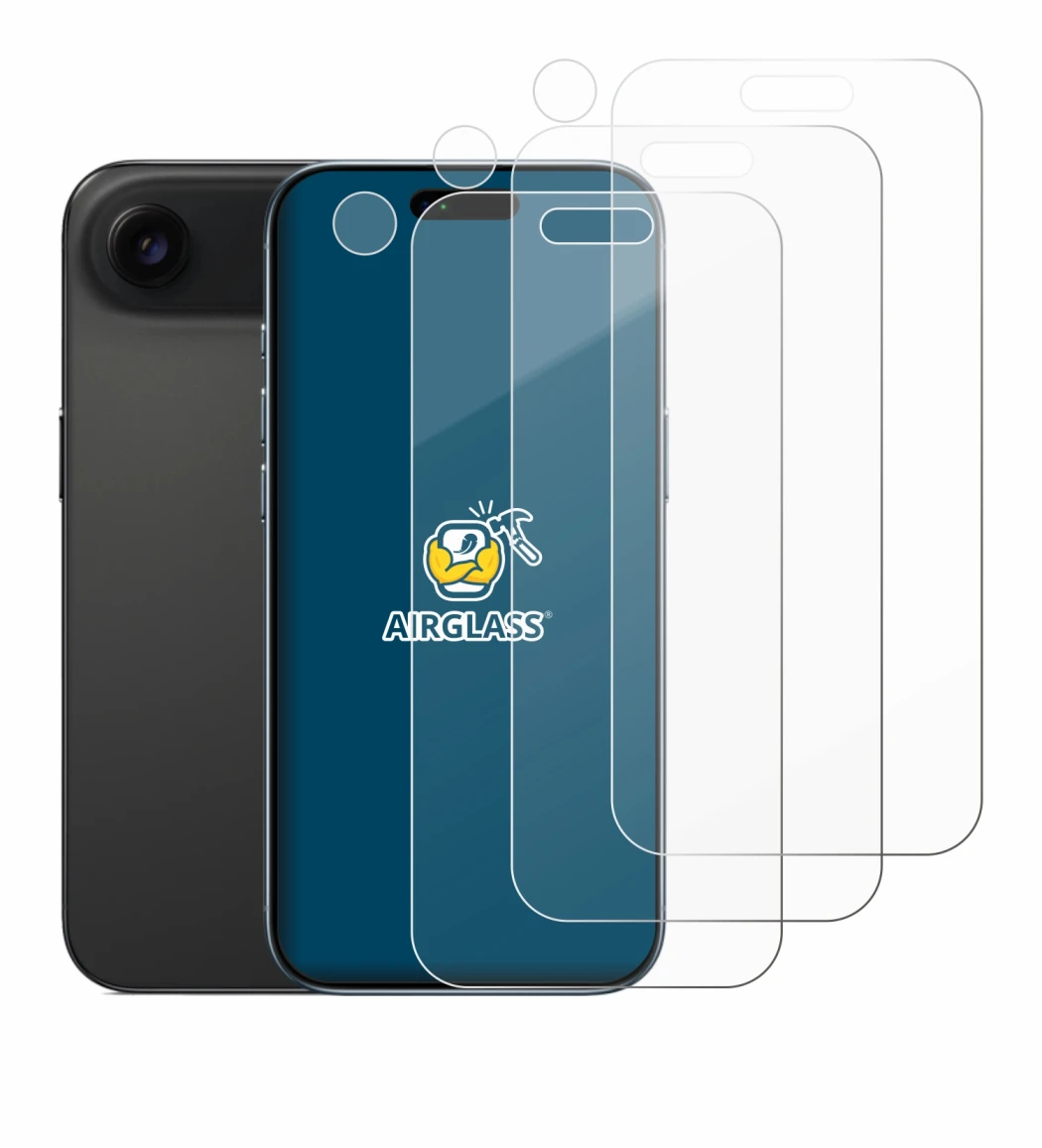 Image de l'appareil Apple iPhone Air (Avant+Caméra) avec une grande variété de protections d'écran.