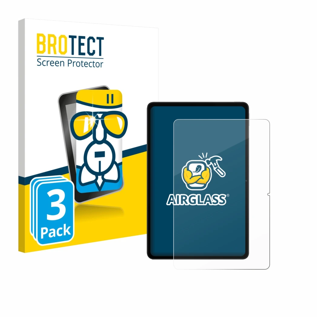 Face avant d’un emballage produit avec le logo de la marque BROTECT. À côté, l’appareil Xiaomi Redmi Pad 2 Pro est représenté 