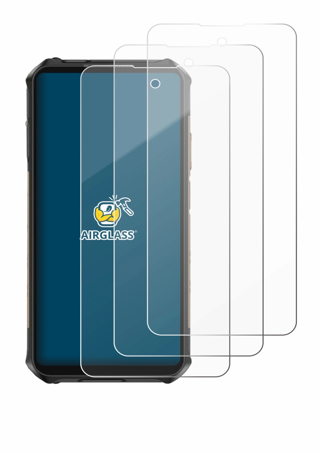 Image de l'appareil Ulefone Armor X16 Pro avec une grande variété de protections d'écran.