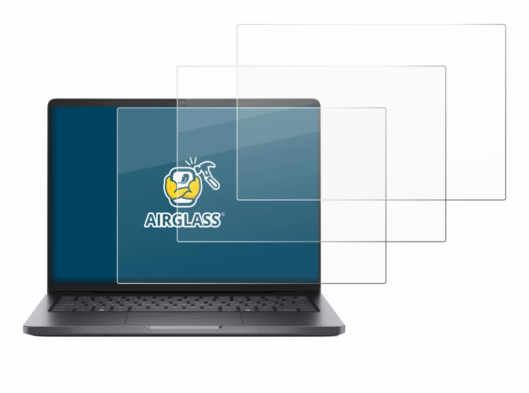 Image de l'appareil Dell Pro 14 PC14250 avec une grande variété de protections d'écran.