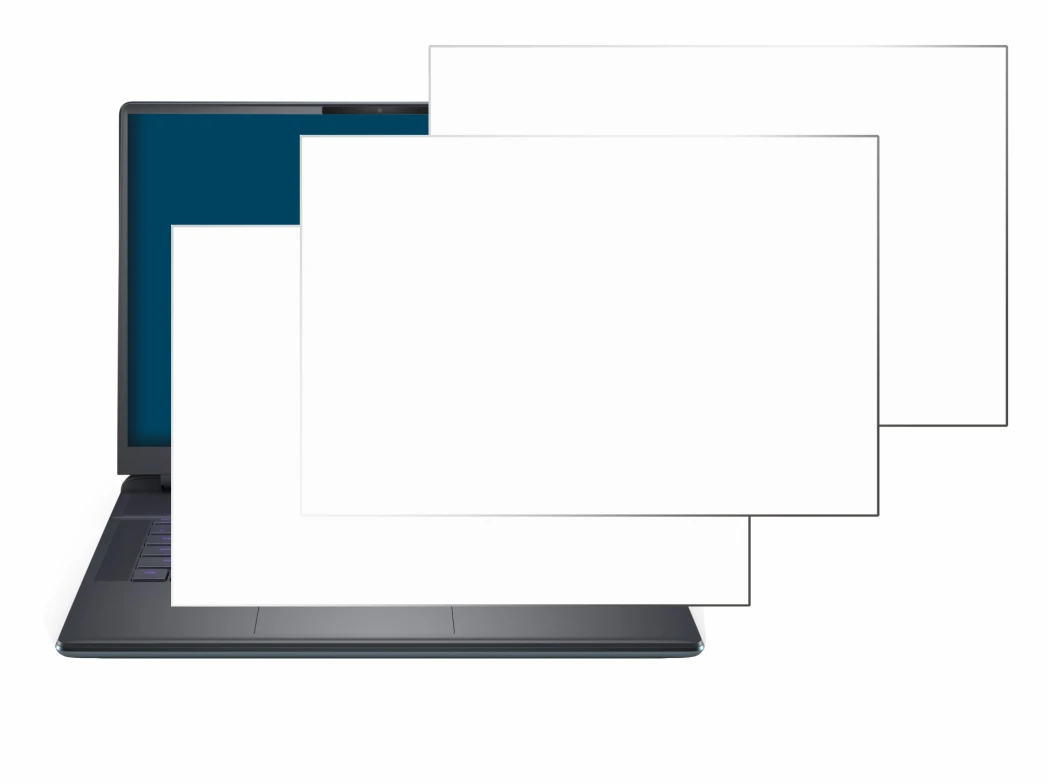 Image de l'appareil Dell Alienware 16 Area-51 avec une grande variété de protections d'écran.