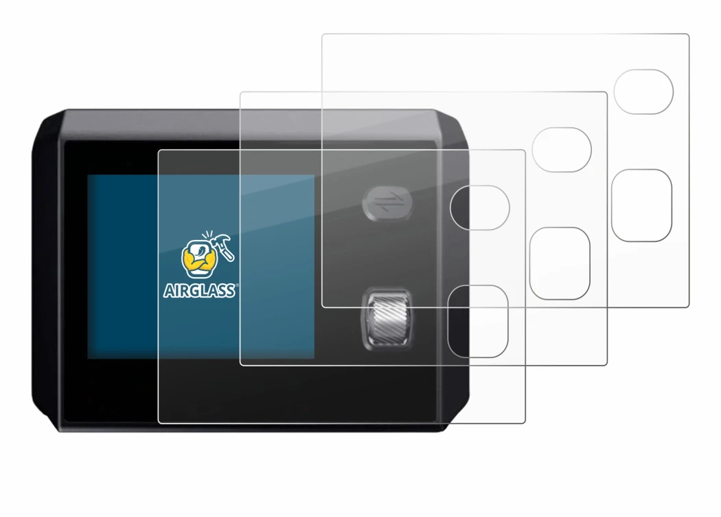 Image de l'appareil SkyRC MC5000 avec une grande variété de protections d'écran.