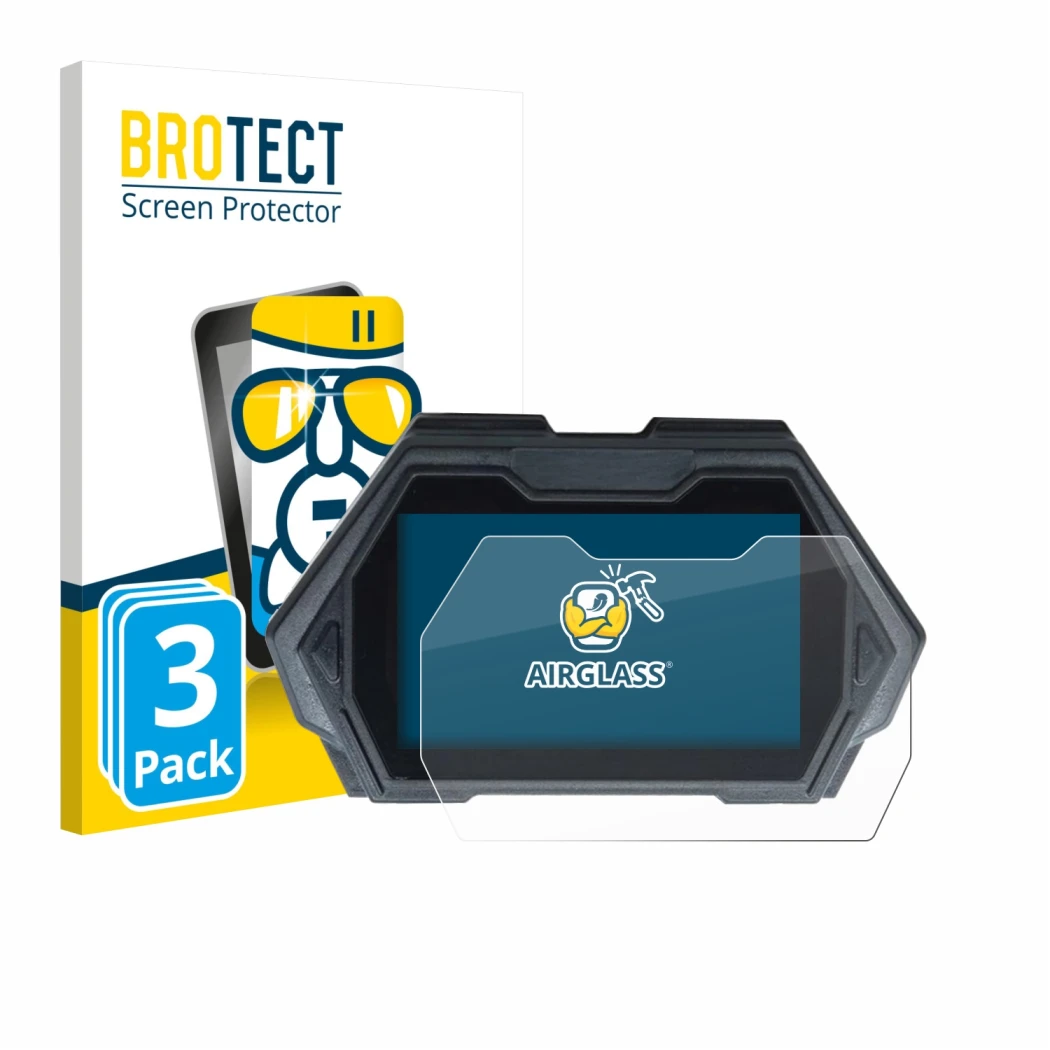 Face avant d’un emballage produit avec le logo de la marque BROTECT. À côté, l’appareil Kukirin G3 Pro est représenté avec la 