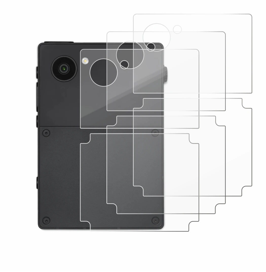 Image de l'appareil Light Phone 3 (Arrière) avec une grande variété de protections d'écran.
