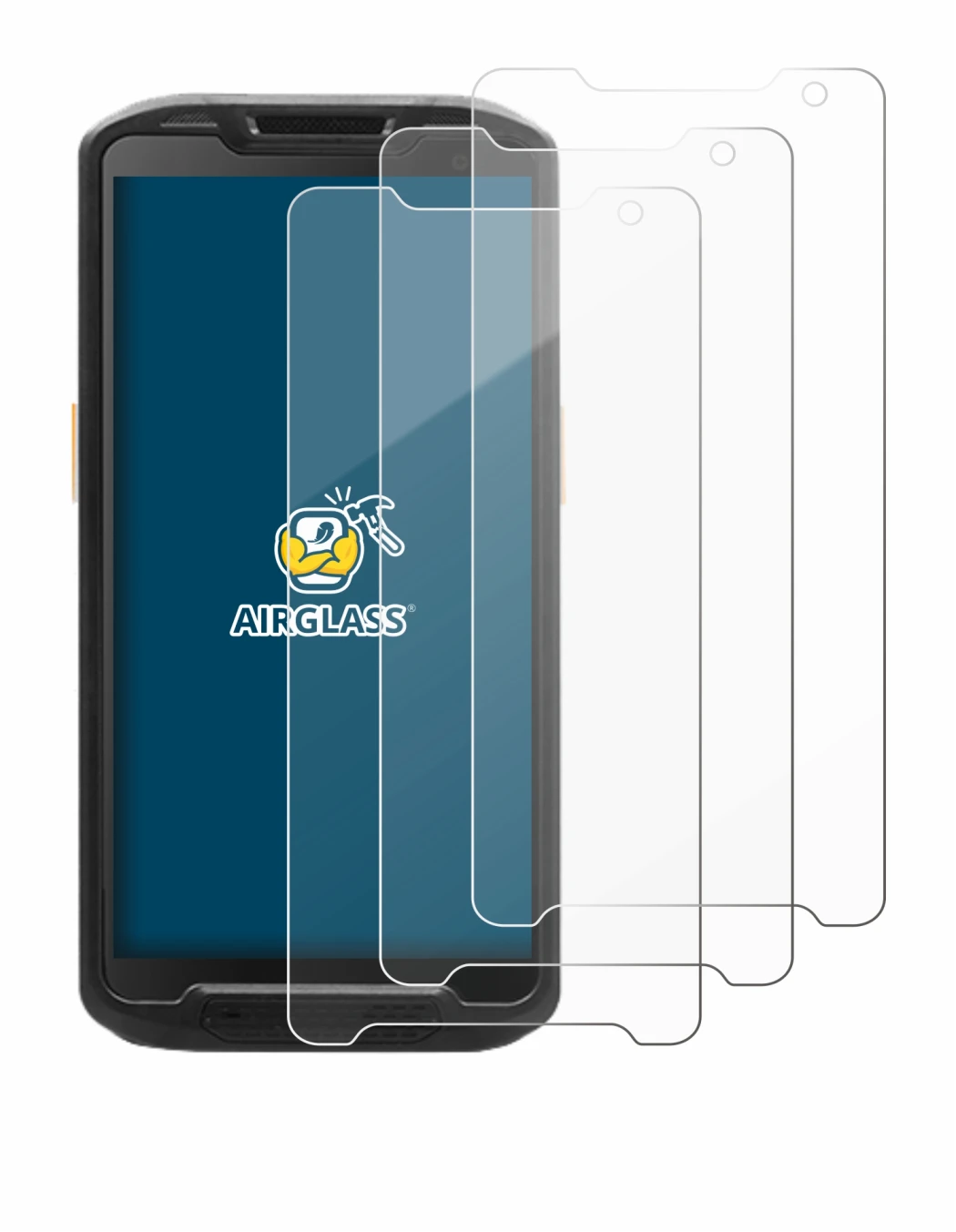 Image de l'appareil Point Mobile PM84P avec une grande variété de protections d'écran.