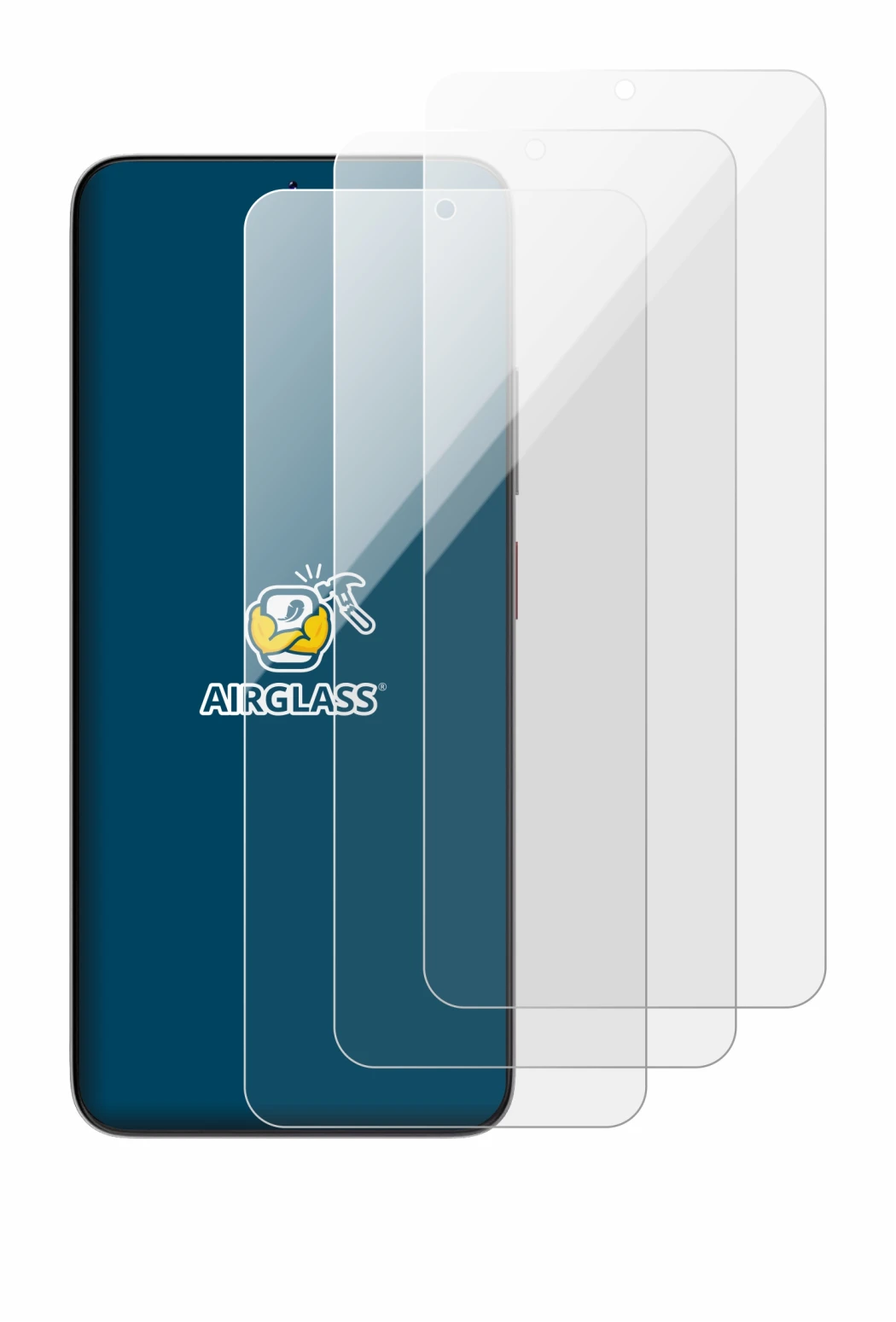Image de l'appareil ZTE Blade V80 Max avec une grande variété de protections d'écran.