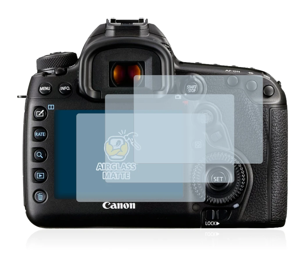 Image de l'appareil Canon EOS 5D Mark IV avec une grande variété de protections d'écran.