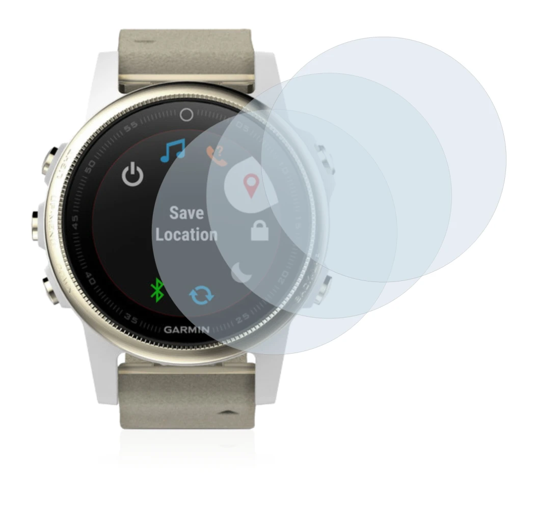 Image de l'appareil Garmin Fenix 5S (42 mm) avec une grande variété de protections d'écran.