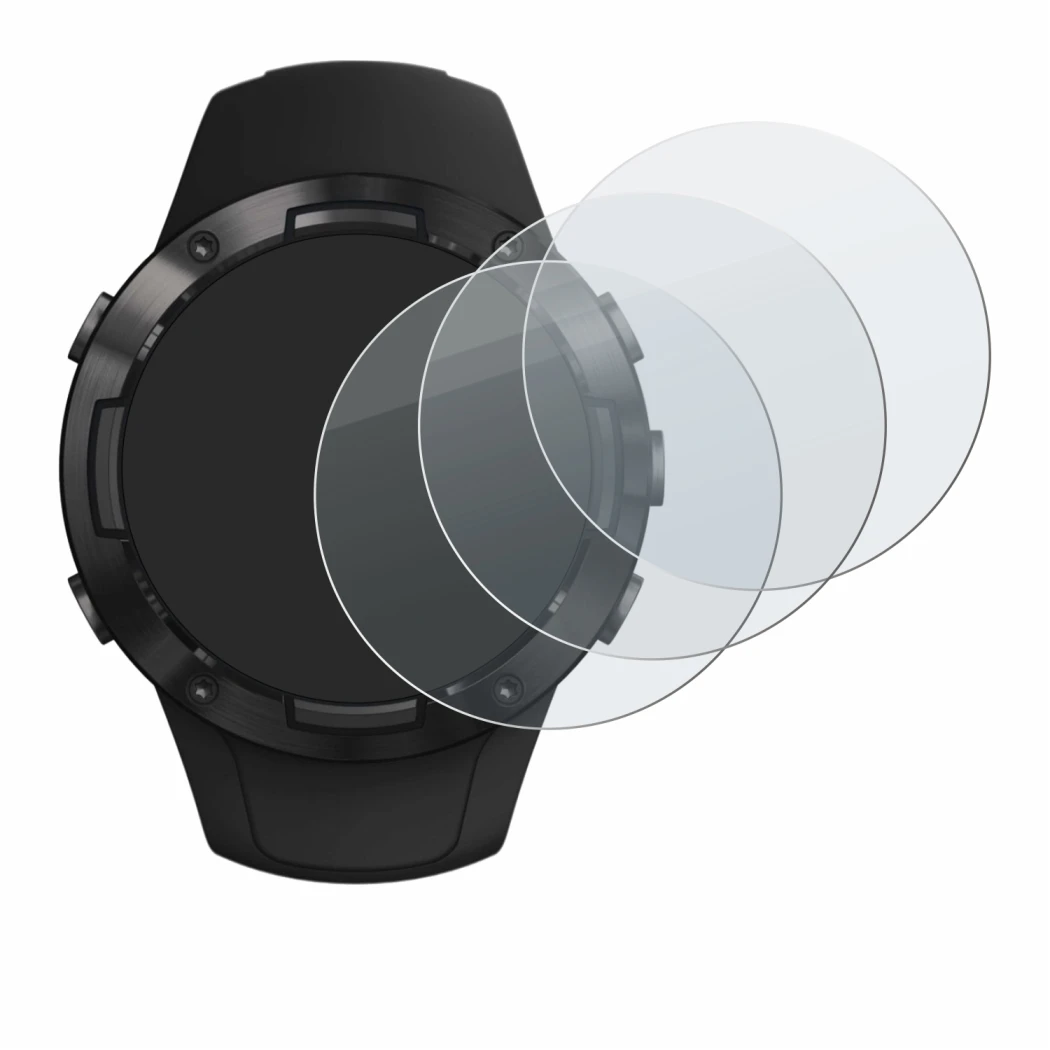 Image de l'appareil Suunto 5 avec une grande variété de protections d'écran.