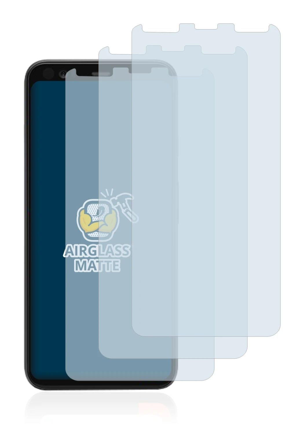 Image de l'appareil Google Pixel 4 avec une grande variété de protections d'écran.