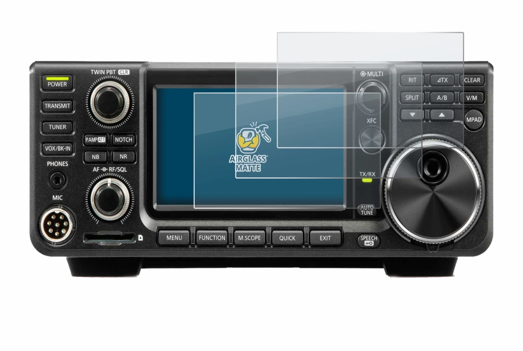 Image de l'appareil Icom IC-9700 avec une grande variété de protections d'écran.