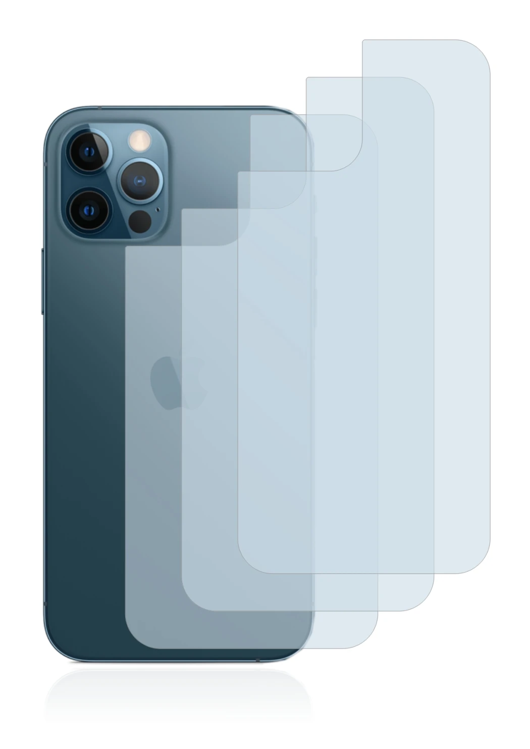 Image de l'appareil Apple iPhone 12 Pro (Arrière) avec une grande variété de protections d'écran.