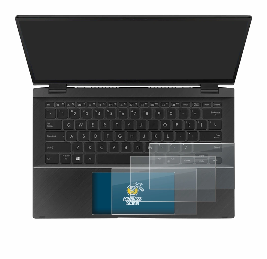 Image de l'appareil ASUS ZenBook Flip 14 UX463FA (Touch Trackpad) avec une grande variété de protections d'écran.