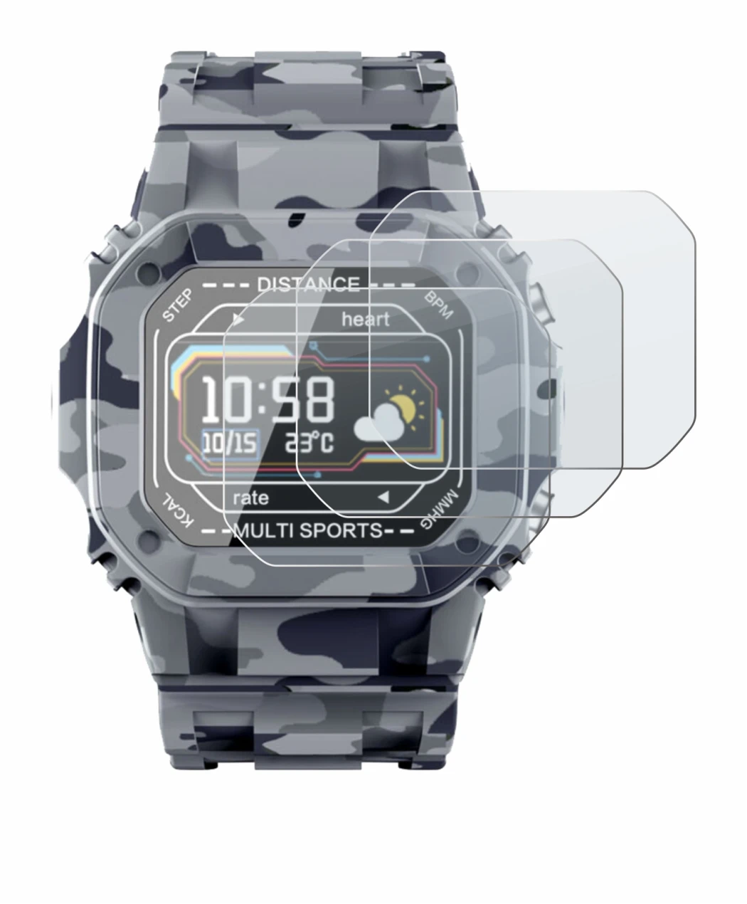 Image de l'appareil JAY-tech SWi2 avec une grande variété de protections d'écran.