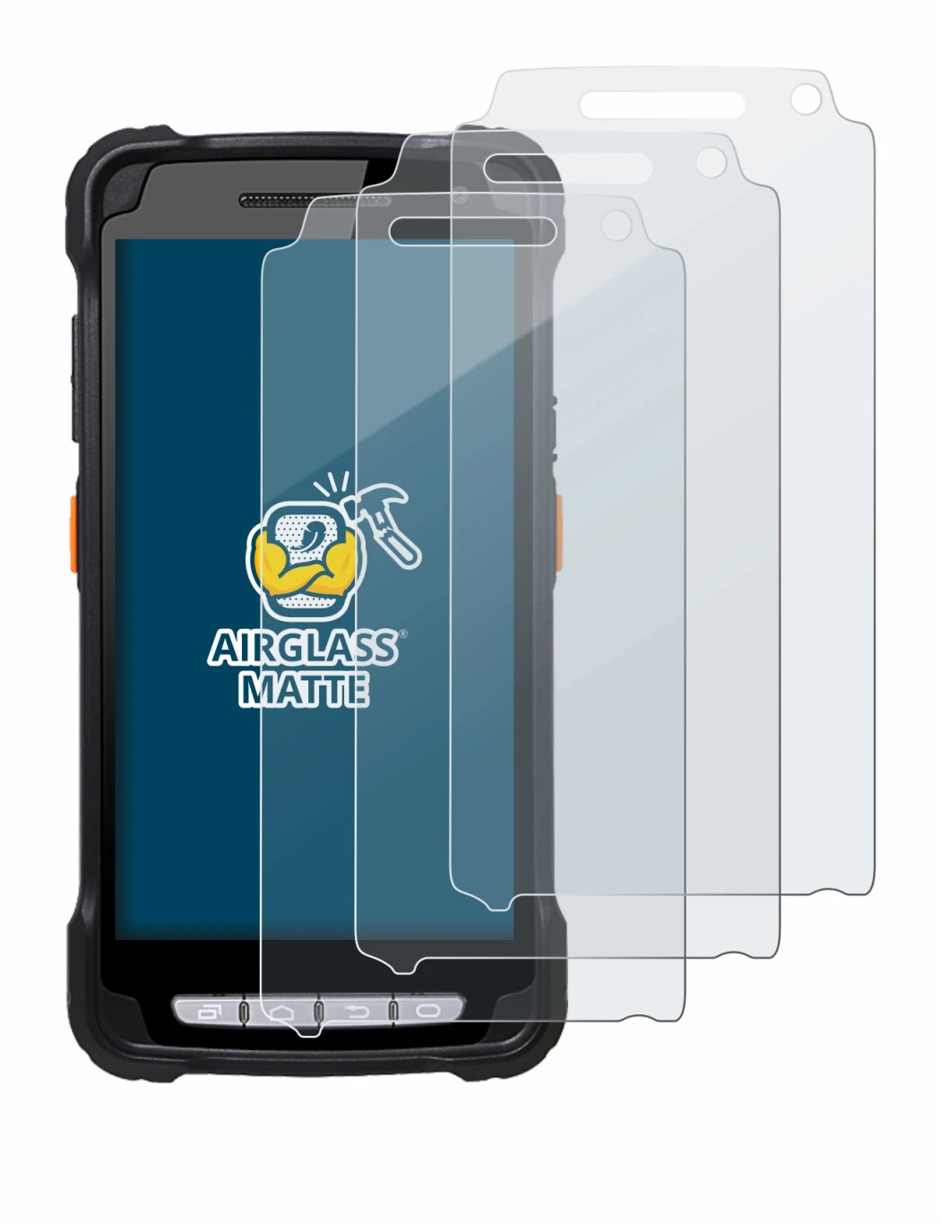 Image de l'appareil Point Mobile PM90 avec une grande variété de protections d'écran.